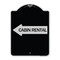 Signmission Cabin Rental With Left Arrow Heavy-Gauge Aluminum Architectural Sign, BS-1824-24404 A-DES-BS-1824-24404 - alternate 1